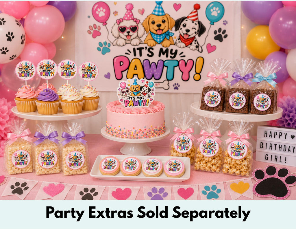 Puppy Birthday Shirt, It’s My Pawty Shirt, Dog Birthday Party Shirt, Puppy Party Birthday Girl Shirt, Cute Kids Birthday Tee