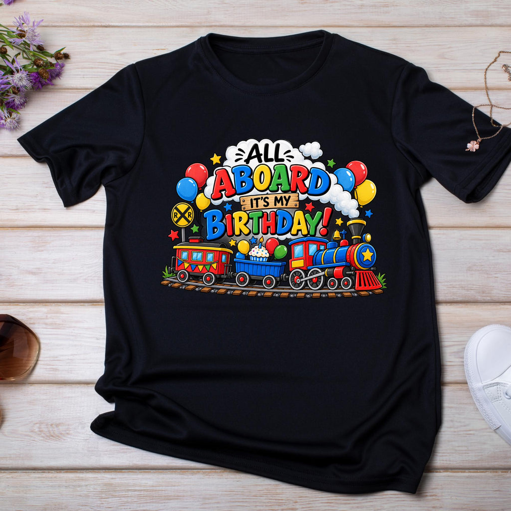 Train Birthday Shirt, All Aboard Birthday Shirt, Train Birthday Boy Shirt, Kids Train Party Outfit, Choo Choo Birthday Tee