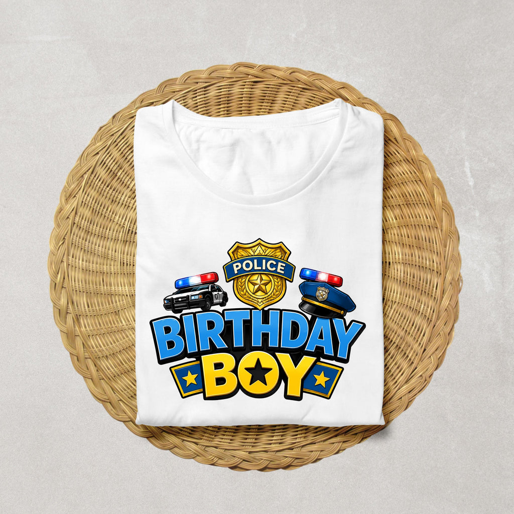 Birthday Boy Police Shirt | Police Birthday Shirt | Police Party Outfit | Birthday Boy Tee | Police Birthday Theme