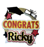 Graduation Cake Topper with Name | Congrats Grad Cake Decoration | Personalized Class of 2026 Topper | High School or College Graduation