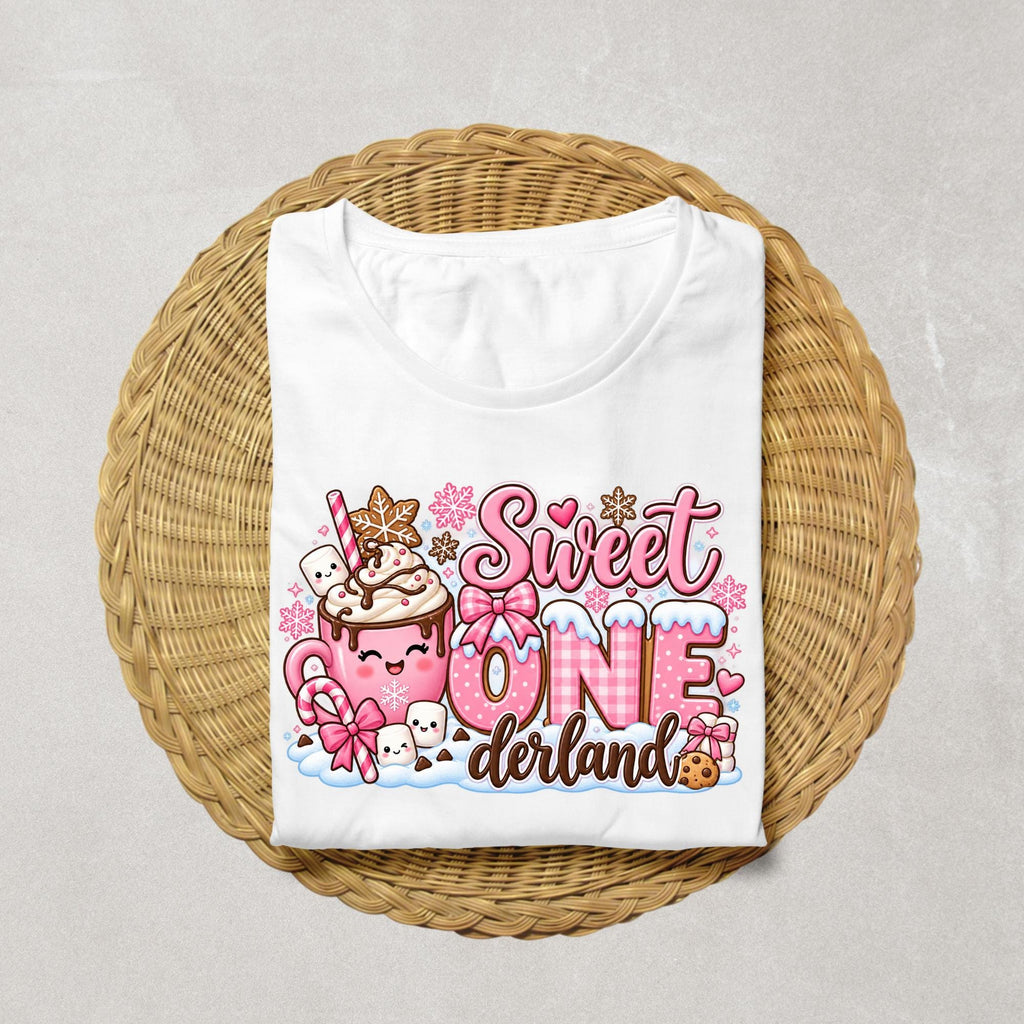 Sweet ONEderland Birthday Shirt, Hot Cocoa 1st Birthday Girl Shirt, Winter First Birthday Outfit, Pink Winter ONEderland Shirt