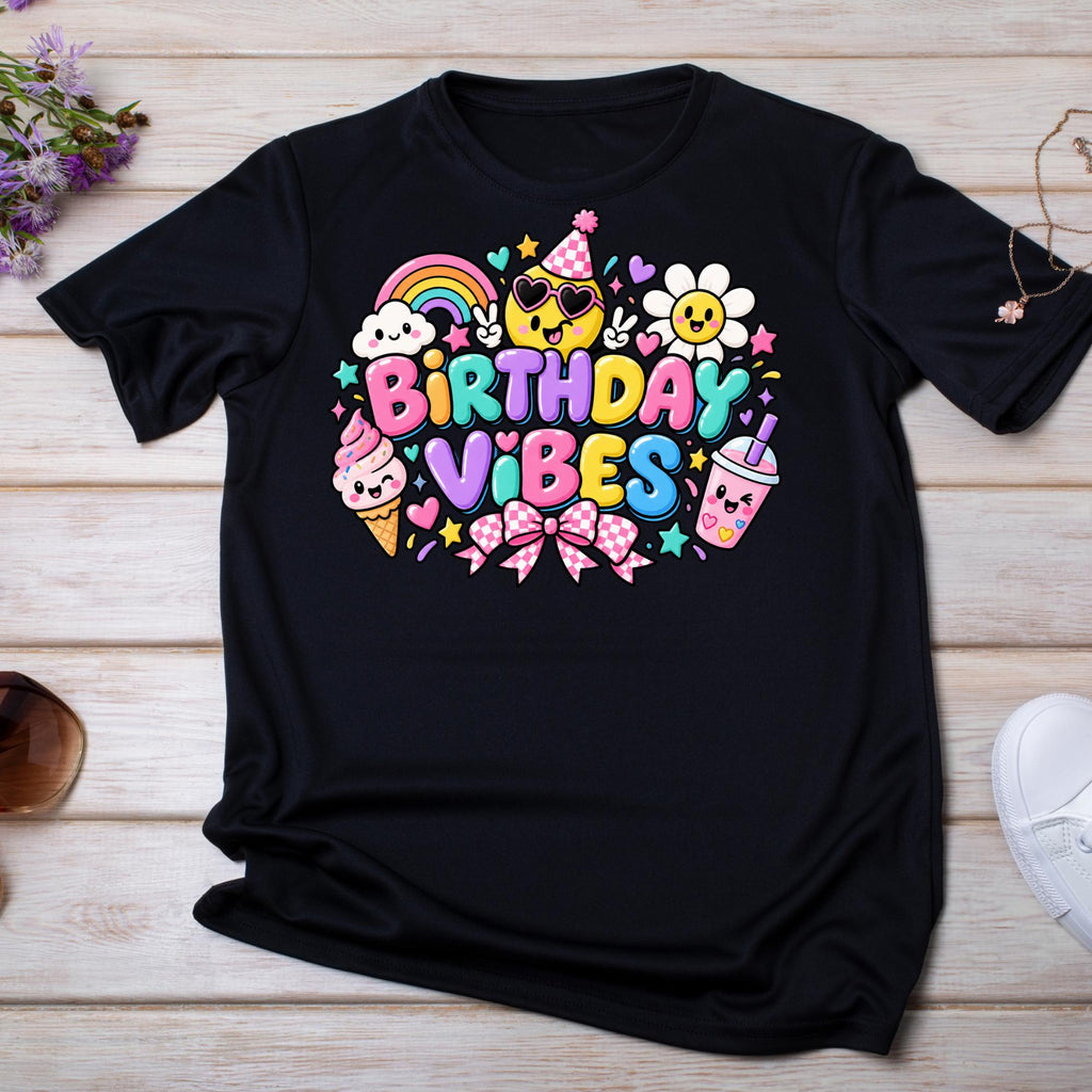 Kawaii Birthday Shirt, Birthday Vibes Shirt, Cute Birthday Girl Shirt, Pastel Birthday Outfit, Kawaii Party Kids Tee