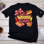 Weenie Birthday Shirt Girl, Hot Dog Birthday Shirt, Just a Weenie Bit Older Shirt, Picnic Birthday Outfit, Girls Birthday Tee