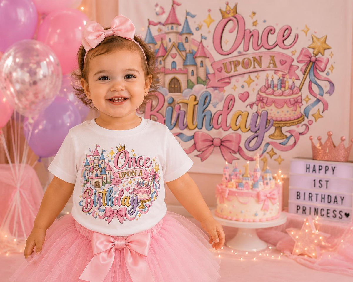 Princess Birthday Shirt, Once Upon a Birthday Shirt, Fairytale Birthday Girl Shirt, Castle Birthday Outfit, Princess Party Tee