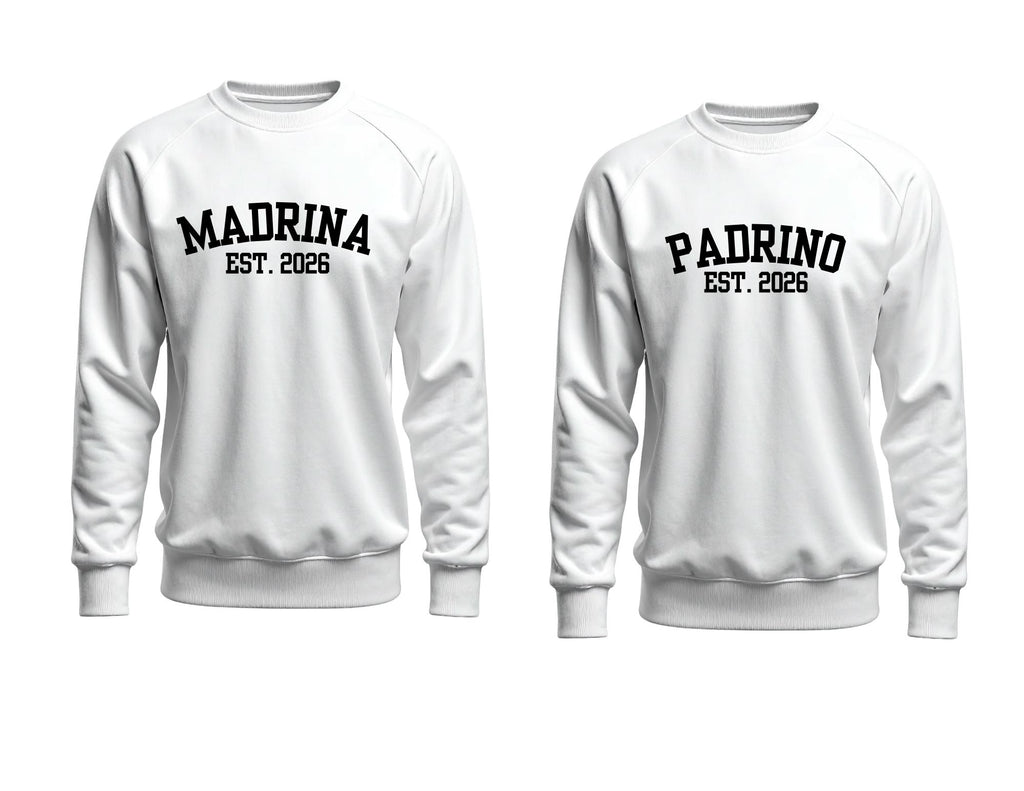Madrina Crewneck Sweatshirt | Padrino Sweatshirt | Godparent Proposal Gift | Personalized Baptism Gift | Est Year Custom Sweater