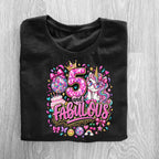 5 and Fabulous Birthday Shirt Girl, 5th Birthday Shirt, Five Year Old Birthday Outfit, Disco Unicorn Birthday Tee, Girls Birthday Shirt