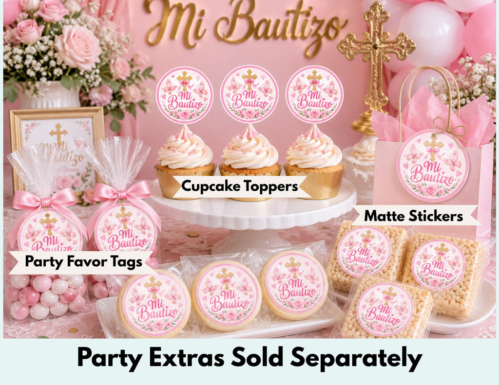 Mi Bautizo Cake Topper – Baptism Cake Topper – Personalized Baptism Decor – Bautizo Decoration – Spanish Baptism