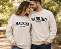 Madrina Crewneck Sweatshirt | Padrino Sweatshirt | Godparent Proposal Gift | Personalized Baptism Gift | Est Year Custom Sweater