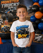Monster Truck Birthday Shirt | Birthday Boy Monster Truck Tee | Monster Truck Party Shirt | Kids Birthday Outfit | Monster Jam Inspired