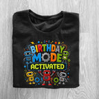 Robot Birthday Shirt for Boys, Birthday Mode Activated Shirt, Robot Birthday Party Outfit, Kids Birthday Tee, Science Tech Birthday Shirt