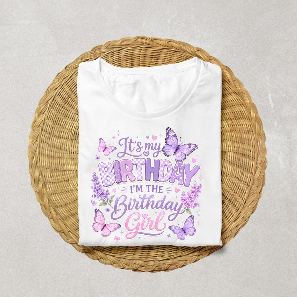 Lilac Butterfly Birthday Girl Shirt | Lavender Birthday Shirt | Butterfly Birthday Party Tee | Floral Birthday Outfit | Girls Birthday Shirt