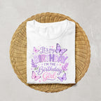 Lilac Butterfly Birthday Girl Shirt | Lavender Birthday Shirt | Butterfly Birthday Party Tee | Floral Birthday Outfit | Girls Birthday Shirt