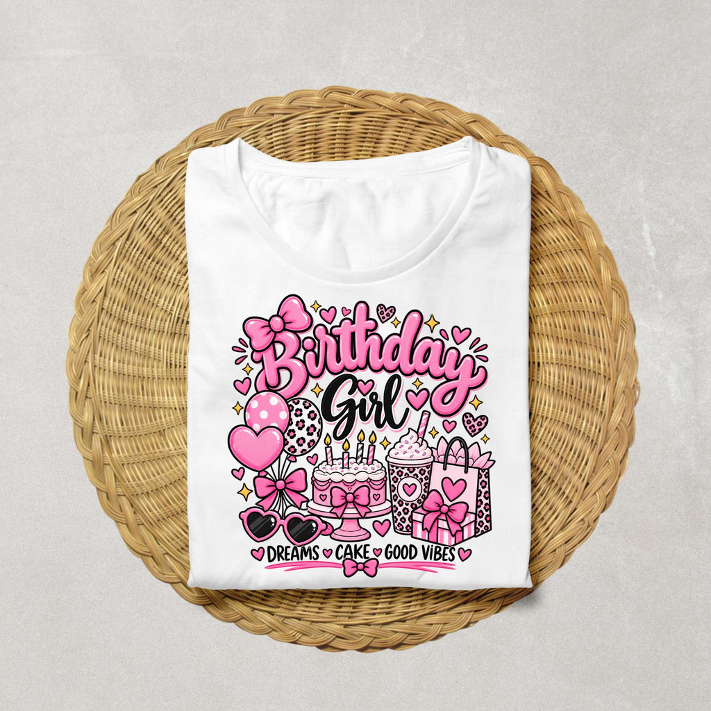 Birthday Girl Shirt, Pink Birthday Shirt for Girls, Girly Birthday Outfit, Bow Birthday Shirt, Cute Girls Birthday Party Tee
