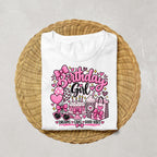 Birthday Girl Shirt, Pink Birthday Shirt for Girls, Girly Birthday Outfit, Bow Birthday Shirt, Cute Girls Birthday Party Tee