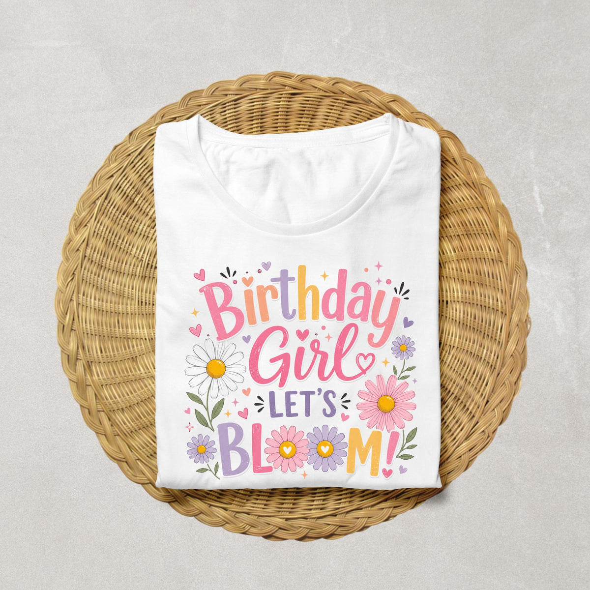 Daisy Birthday Girl Shirt | Let's Bloom Birthday Shirt | Floral Birthday Shirt | Wildflower Birthday Outfit | Girls Birthday Party Tee