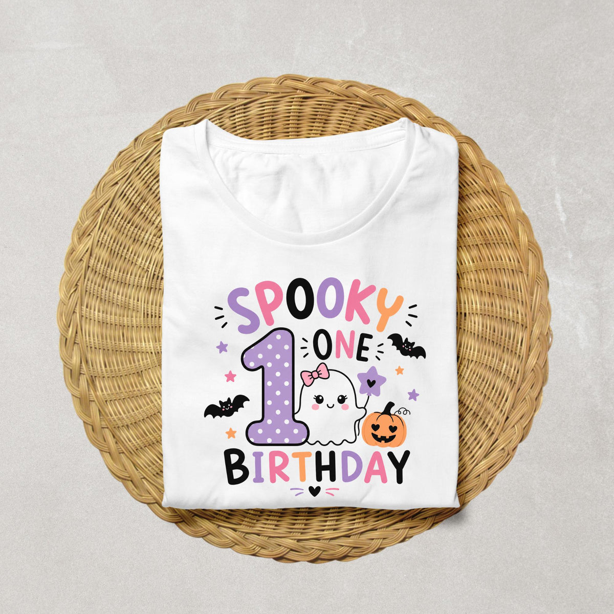 Spooky One Birthday Shirt | Halloween 1st Birthday Girl Shirt | Cute Ghost First Birthday Outfit | Pumpkin Birthday Tee | Cake Smash Shirt