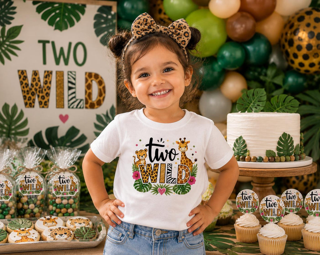 Two Wild Birthday Shirt | Safari Birthday Shirt | Jungle Second Birthday Outfit | Wild Animal Birthday Tee | Two Wild Girl Shirt