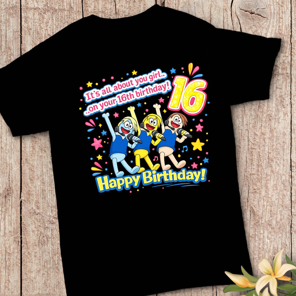 Its All About You Girl... on Your 16th Birthday! Shirt | Sweet 16 Birthday Shirt | Funny Birthday Girl Tee | Matching Cake Topper Available