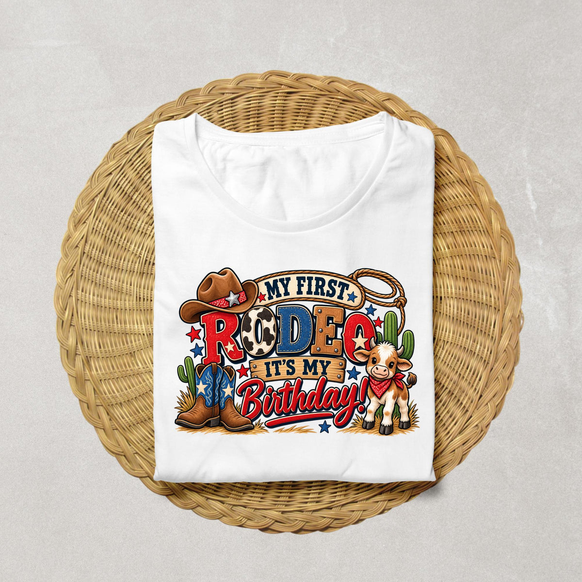 My First Rodeo Birthday Shirt, Cowboy Birthday Boy Shirt, Western Birthday Shirt, Rodeo Birthday Outfit, Cowboy Party Tee