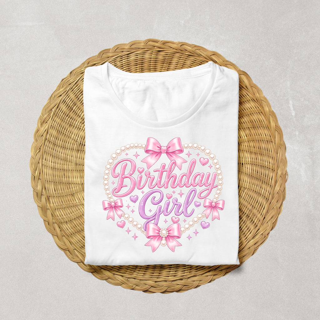 Coquette Birthday Girl Shirt | Pink Bow Birthday Shirt | Birthday Girl Tee | Cute Birthday Outfit | Girls Birthday Shirt