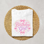 Coquette Birthday Girl Shirt | Pink Bow Birthday Shirt | Birthday Girl Tee | Cute Birthday Outfit | Girls Birthday Shirt