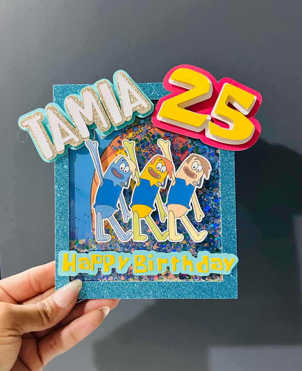 It’s All About You Girl Custom Birthday Cake Topper – Personalized Name & Age Topper, Glitter Shaker Cake Decoration | Birthday Cake Topper