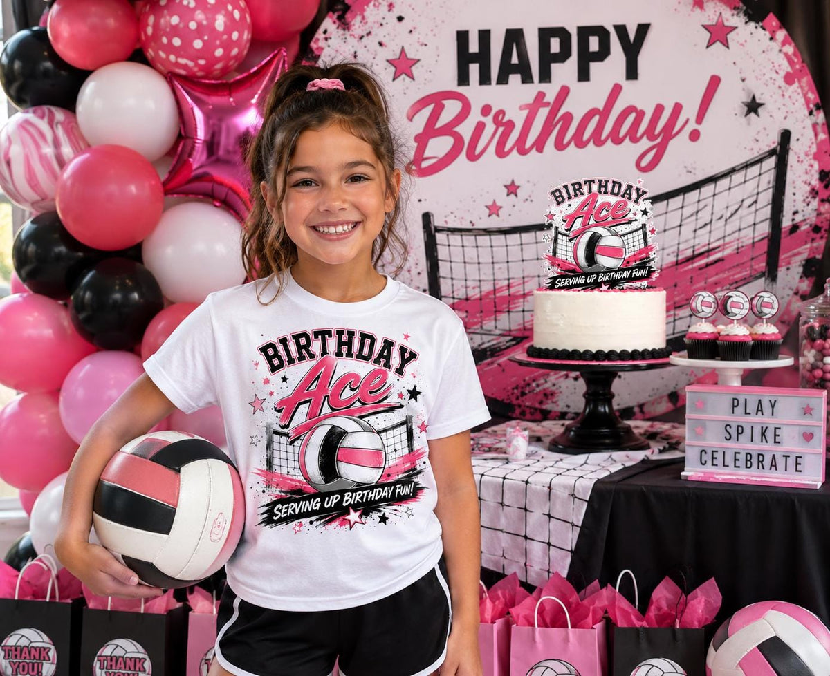 Birthday Ace Volleyball Shirt | Volleyball Birthday Shirt | Volleyball Birthday Girl Outfit | Sports Birthday Tee | Volleyball Party Shirt