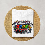 Race Car Birthday Shirt, Birthday Dude Shirt, Racing Birthday Boy Shirt, Checkered Flag Birthday Tee, Race Car Party Outfit
