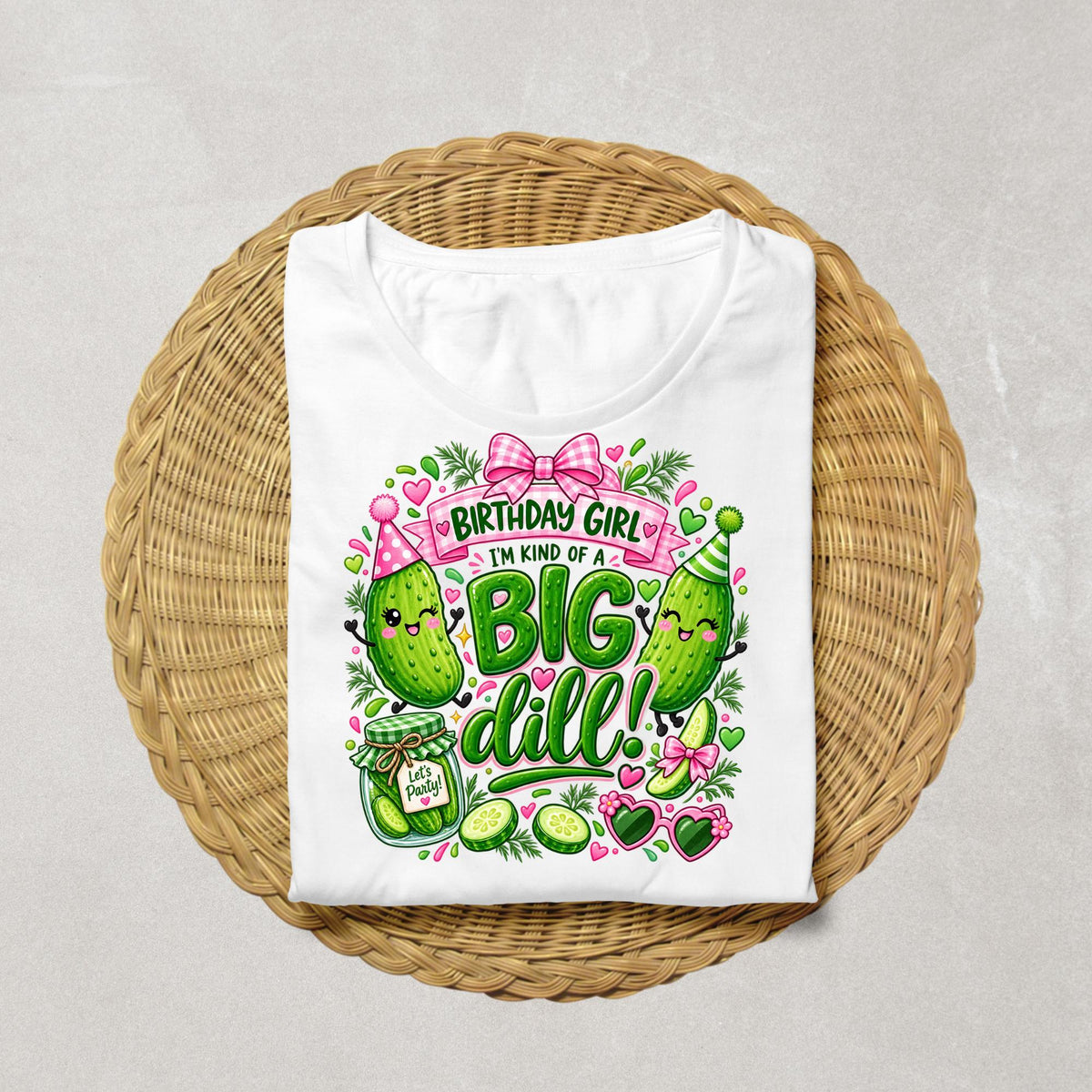 Big Dill Birthday Shirt Girl, Pickle Birthday Shirt, Birthday Girl Shirt, Pickle Party Shirt, Cute Kids Birthday Outfit