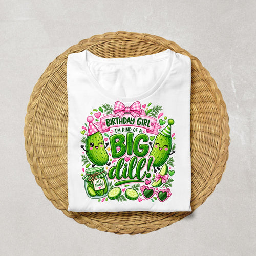 Big Dill Birthday Shirt Girl, Pickle Birthday Shirt, Birthday Girl Shirt, Pickle Party Shirt, Cute Kids Birthday Outfit