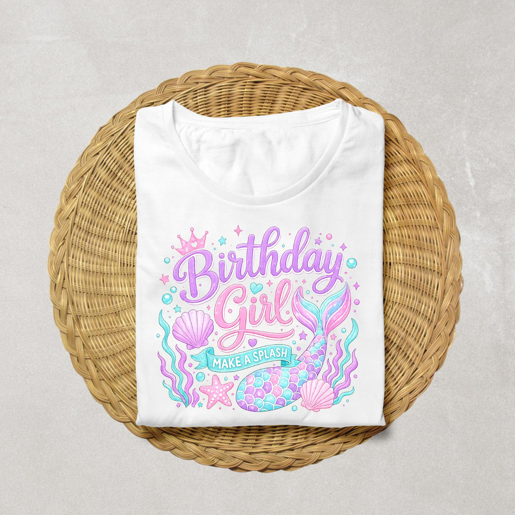 Mermaid Birthday Girl Shirt | Mermaid Birthday Outfit | Under the Sea Birthday Tee | Girls Birthday Shirt | Matching Cake Topper Available