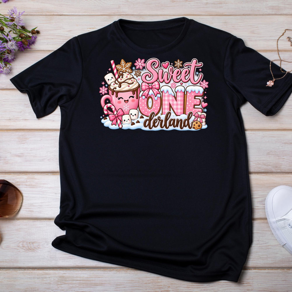 Sweet ONEderland Birthday Shirt, Hot Cocoa 1st Birthday Girl Shirt, Winter First Birthday Outfit, Pink Winter ONEderland Shirt