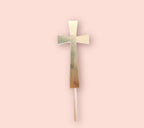 Gold Cross Cupcake Toppers – Baptism Cupcake Picks – Religious Cupcake Decorations – Christening Party Decor – Communion Dessert Toppers