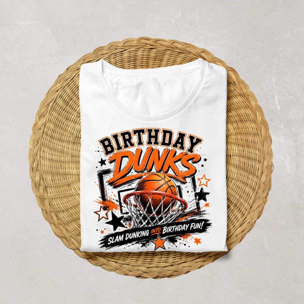 Birthday Dunks Shirt | Basketball Birthday Shirt | Basketball Birthday Boy Outfit | Sports Birthday Tee | Basketball Party Shirt