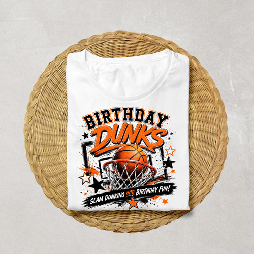Birthday Dunks Shirt | Basketball Birthday Shirt | Basketball Birthday Boy Outfit | Sports Birthday Tee | Basketball Party Shirt