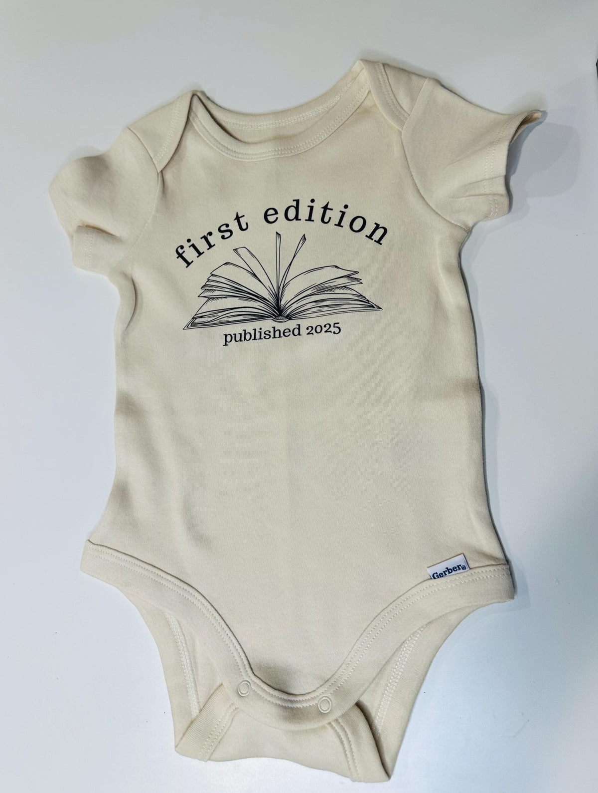 First Edition Baby Onesie – Published 2025 Baby Bodysuit – Pregnancy Announcement Outfit – Newborn Coming Home Outfit – Baby Shower Gift