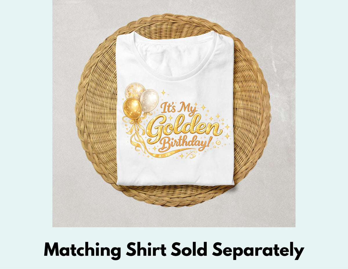 Golden Birthday Party Stickers | 16 Matching Favor Stickers | Treat Bag Labels | Matte or Glossy Finish