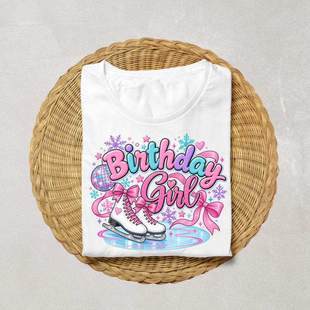 Ice Skating Birthday Shirt, Birthday Girl Ice Skating Shirt, Girls Skating Party Outfit, Ice Skate Birthday Tee, Skater Birthday Shirt