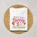 It's My Berry 1st Birthday Shirt | Strawberry First Birthday Outfit | Berry Sweet Birthday Girl Tee | 1st Birthday Party Shirt