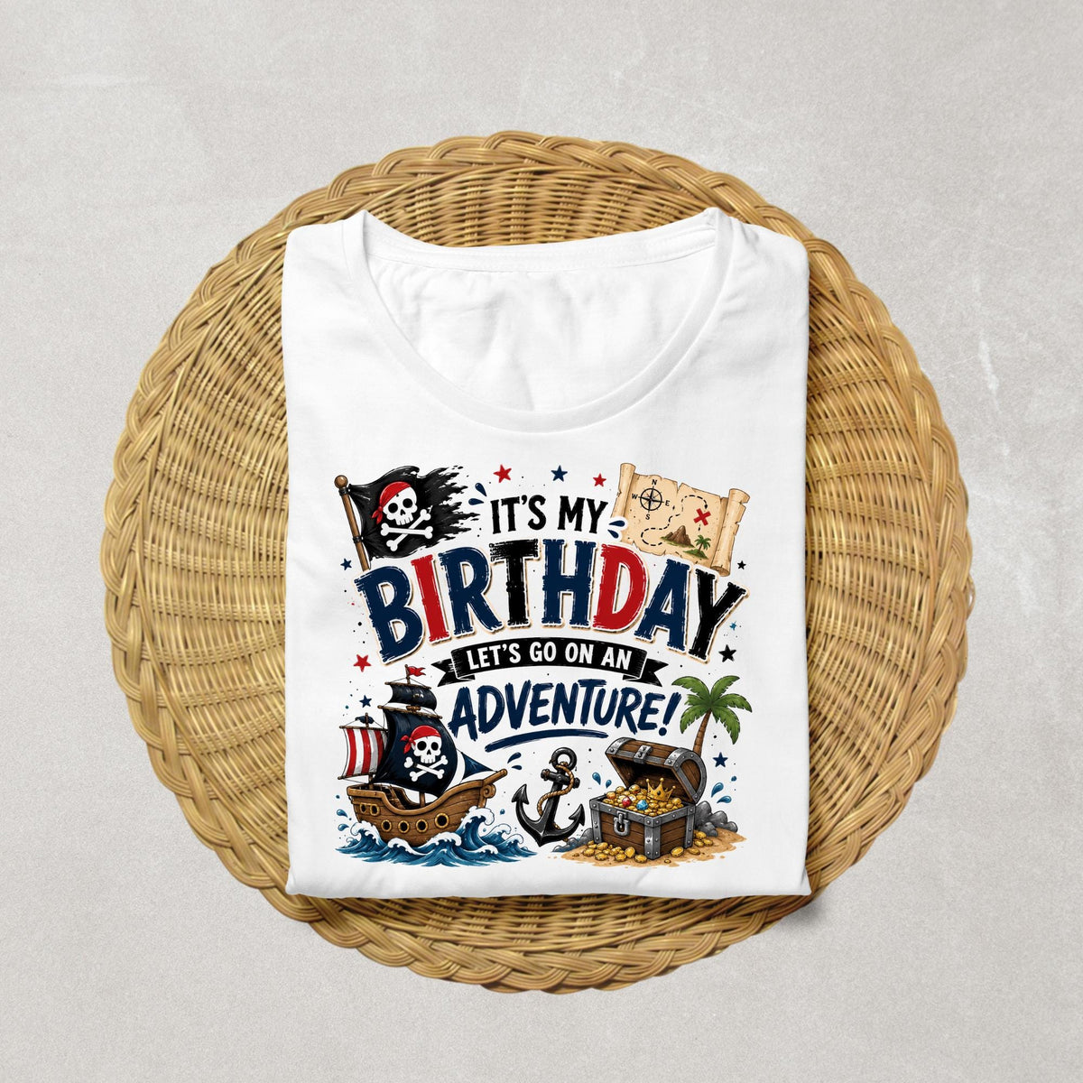 Pirate Birthday Shirt | It's My Birthday Let's Go on an Adventure | Pirate Party Shirt | Birthday Boy Tee | Kids Pirate Birthday Outfit